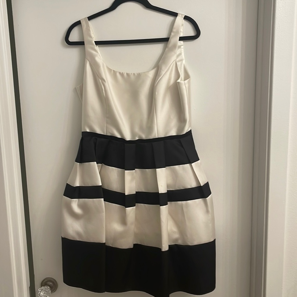 Black & White Silk Cocktail Dress